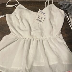 White spaghetti strap tank top sz S